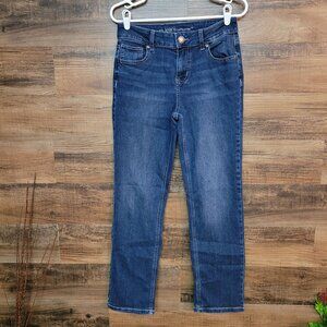 Maurices Jeans 8 S Mid Rise Straight Medium Dark Wash Stretch Denim